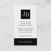 Advocaat advocatenkantoor Monogram Gold Paper Visitekaartje (Achterkant)