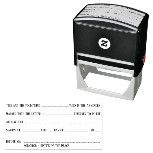 Advocaat affidavit Bijlage letter nummer Justitie Zelfinktende Stempel (In situ)