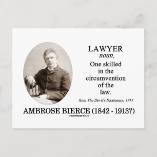 Advocaat (Ambrose Bierce The Devil's Dictionary) Briefkaart