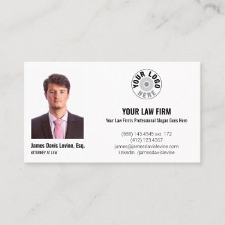 Advocaat Attorney at Law met foto, logo en QR-code Visitekaartje