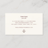 Advocaat, Attorney Classic Visitekaartje (Achterkant)