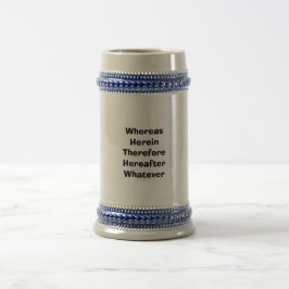 Advocaat Beer Stein: Terwijl hier... Bierpul