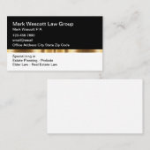 advocaat bij classy probate en overheidsplanning visitekaartje (Voorkant / Achterkant)