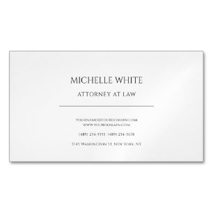 Advocaat bij de minimalistische professional magnetisch visitekaartje
