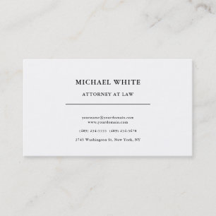 Advocaat bij de minimalistische professional visitekaartje
