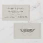 Advocaat bij de wet Kantoor Simple Linen Texture 2 Visitekaartje (Voorkant / Achterkant)