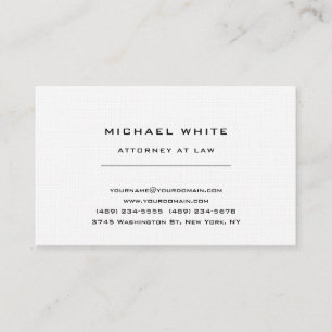 Advocaat bij Law Linen Minimalist Classical Pro Visitekaartje