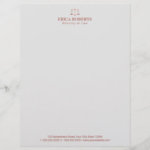 Advocaat bij Law Roos Gold Scale of Justice Briefhoofd