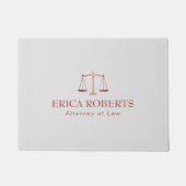 Advocaat bij Law Roos Gold Scale of Justice Deurmat (Voorkant)