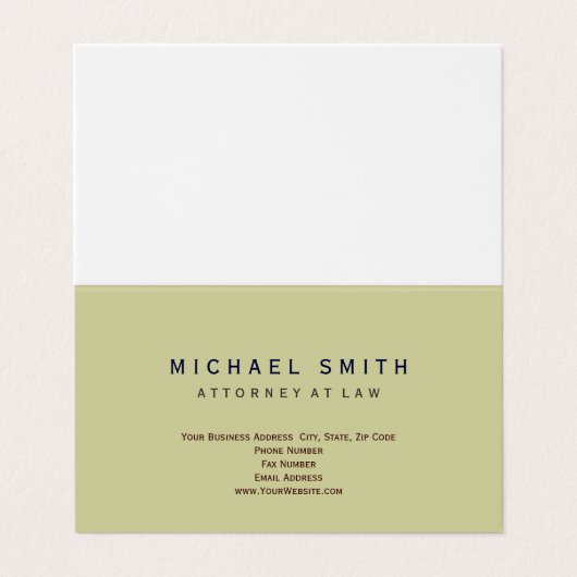Advocaat bij wet minimaal Visitekaartje (Buitenkant ongevouwen)