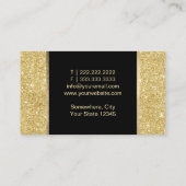 Advocaat bij Wet Modern Gold Glitter Visitekaartje (Achterkant)