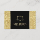 Advocaat bij Wet Modern Gold Glitter Visitekaartje (Voorkant)