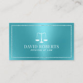 Advocaat bij Wet Modern Turquoise Visitekaartje (Voorkant)