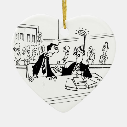 Advocaat Cartoon 5299 Keramisch Ornament (Voorkant)