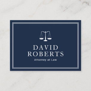 Advocaat Classy Navy Blue Attorney Law Kantoor Visitekaartje