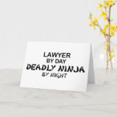 Advocaat Deadly Ninja bij nacht Kaart (Gele Bloem)