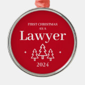 Advocaat Elegant Rode Kerstmis Ornament (Voorkant)