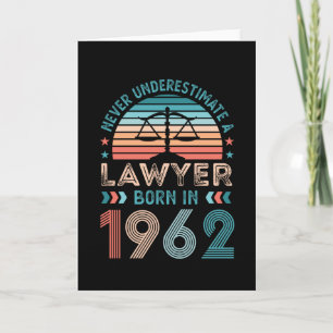 Advocaat geboren in 1962 60th Birthday Law Gift At Kaart