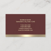 Advocaat Gold Justice Scale Advocaat bij Law Red Visitekaartje (Achterkant)