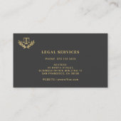 Advocaat Gold Justice schaal Classic logo Visitekaartje (Achterkant)