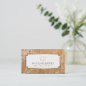 Advocaat Gold Scale Elegant Marble Visitekaartje (Staand voorkant)
