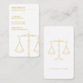 Advocaat | Goudschalen voor gerechtigheid Visitekaartje (Voorkant / Achterkant)