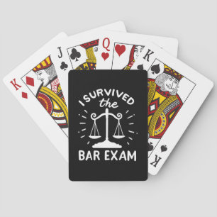 Advocaat heeft het barexamen overleefd pokerkaarten