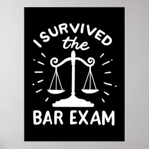 Advocaat heeft het barexamen overleefd poster