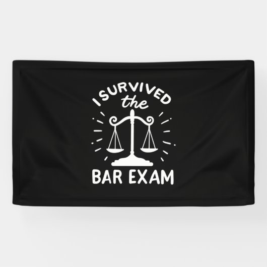 Advocaat heeft het barexamen overleefd spandoek (Horizontaal)