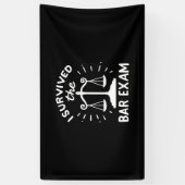 Advocaat heeft het barexamen overleefd spandoek (Verticaal)