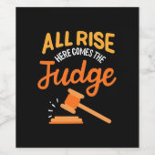 Advocaat hier komt de rechter aan wijn etiket (Enkel label)