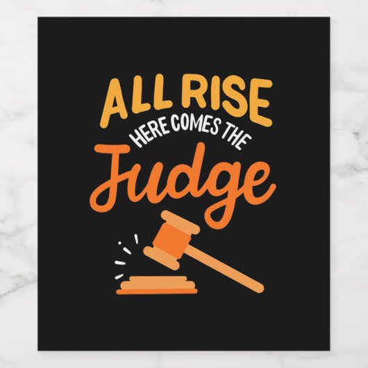 Advocaat hier komt de rechter aan wijn etiket (Enkel label)