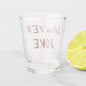 Advocaat Humor | Aanklager Joke Quote Brushstroke Shot Glas (Achterkant)