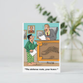 Advocaat in pyjama briefkaart (Staand voorkant)