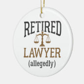 Advocaat in ruste Naar verluidt procureur Keramisch Ornament (Links)