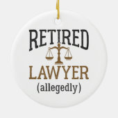 Advocaat in ruste Naar verluidt procureur Keramisch Ornament (Achterkant)