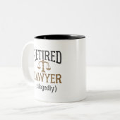 Advocaat in ruste tweekleurige koffiemok (Voorkant links)