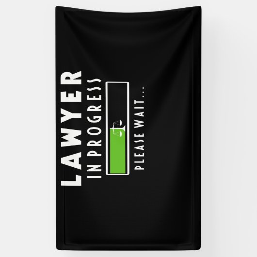 Advocaat in uitvoering T-shirt van wetenschapsscho Spandoek (Verticaal)