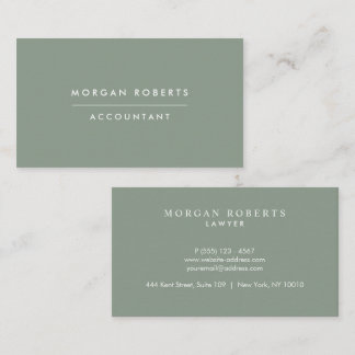 Advocaat jurist of professional in Sage Green Acco Visitekaartje