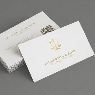 Advocaat jurist professional goud wit visitekaartje