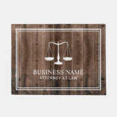 Advocaat Kantoor Advocaat bij Law Rustic Barn Wood Deurmat (Voorkant)
