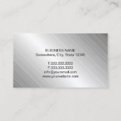 Advocaat Kantoor Modern Metallic Visitekaartje (Achterkant)