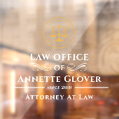 advocaat Law | Kantoor Zwart Goud Raamsticker (Vel 2)