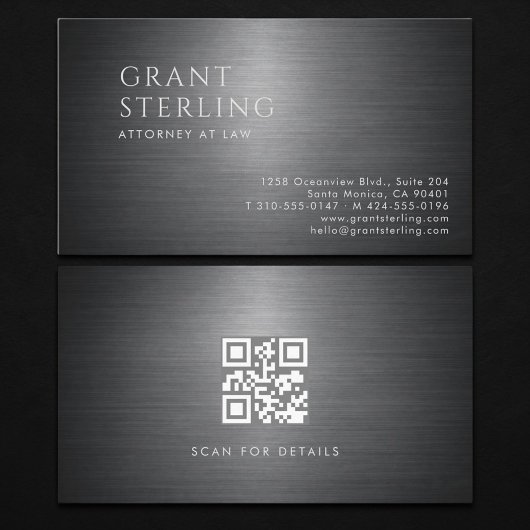 Advocaat Metallic QR-code visitekaartje