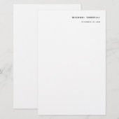 Advocaat Minimaal Klassiek Professioneel Briefpapier (Voorkant / Achterkant)