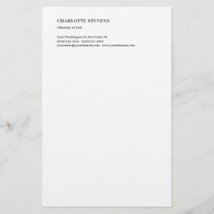 Advocaat Minimalistisch Elegant Eenvoudig Briefpapier