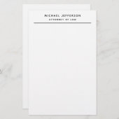 Advocaat Minimalistisch Klassiek Pro Briefpapier (Voorkant / Achterkant)