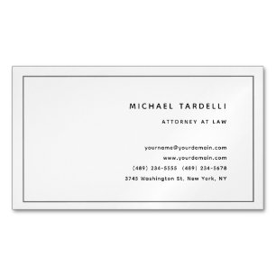 Advocaat Minimalistische Klassieke Professional Magnetisch Visitekaartje