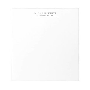 Advocaat Minimalistische Professional Notitieblok