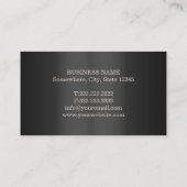 Advocaat Modern Elegant Dark Metal Visitekaartje (Achterkant)